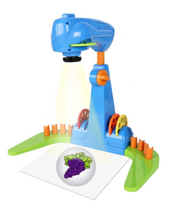 Children Multifunctional Projection Writing Drawing Board, without Watercolor Pen, Blue, Purple