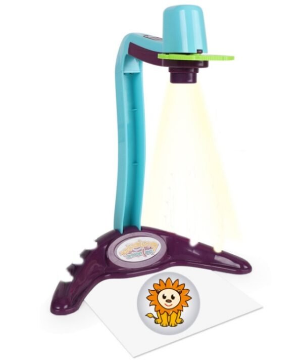 Children Multifunctional Writing Drawing Board Projection Lamp, without Watercolor Pen, Blue, Red
