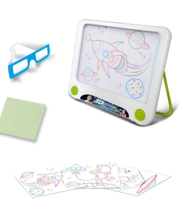 Multifunctional Luminous 3D Children Drawing Board, Without Watercolor Pen, Style:, 3D Space, 3D Dinosaur, 3D Ocean, Luminous Space, Luminous Ocean, Luminous Dinosaur