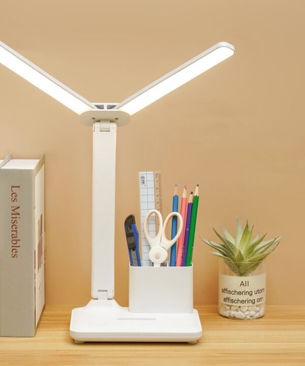 Double Head Lighting LED Charging Desk Lamp,Style:, Plug-in Version+Cable, Rechargeable 3600mAh+Cable, Rechargeable  4000mAh+Cable