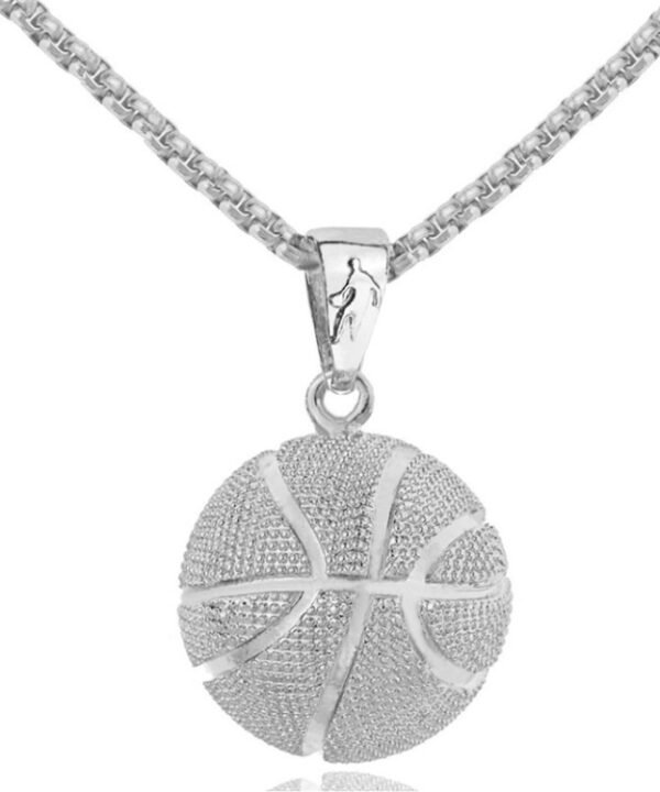 Three-Dimensional Sports Ball Pendant Necklace,Style: Women Rugby 18K Gold, Men Basketball White K, Men Basketball K Gold, Women Basketball White K, Women Basketball K Gold, Women Basketboard White, Women Basketball Gold, Men Football K White...