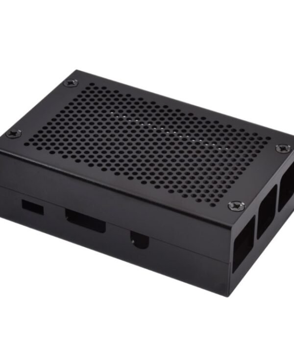 Aluminum Alloy Shell Grid Cooling Box For Raspberry Pi 3 Model B Pi 2/B +, Black, Black with Fan, Silver, Silver with Fan