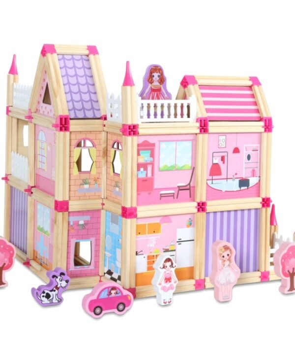 Children Building Master Wooden Toy 3D Assembled Model, 298 PCS