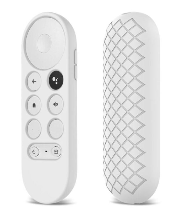 2 PCS Silicone Protective Shell for Google Chromecast 2020 Remote Control, (White), (Pink), Red), (Black), (Silver Gray), (Sky Blue)
