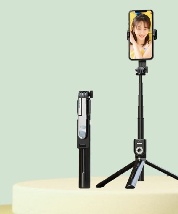 Integrated Bluetooth Selfie Stick With Vibrato Remote Control Makeup Mirror, P80 1.33m, P81 1.7m