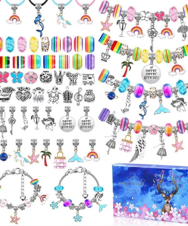 T-15 112 In 1 Handmade Colorful Crystal Children DIY Bracelet, 112 In 1