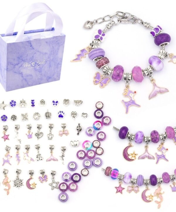 TZ-05 63 In 1 Colorful Crystal Cartoon DIY Jewelry Children Bracelet, 63 In 1(Purple Suit), 63 In 1(Red Suit), 63 In 1(Green Suit), 63 In 1(Color Suit)
