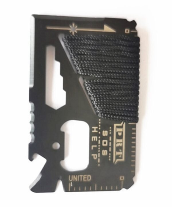 14 In 1 Stainless Steel Multi-Function Outdoor Survival Tool Card With Rope
