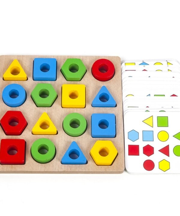 Geometric Figures Matching Blocks Children Puzzle Toy, For Single, For Double