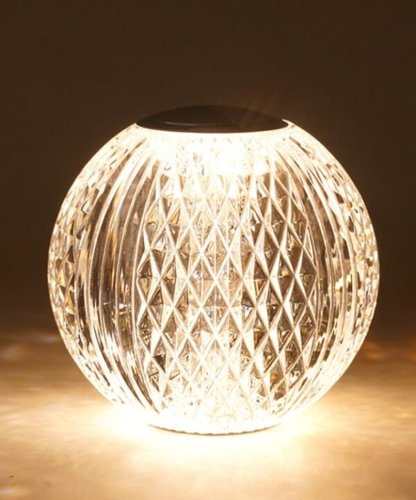 Crystal Ball Small Table Lamp USB Acrylic Night Light, MT2 80 x 80mm, MT1  110 x 110mm
