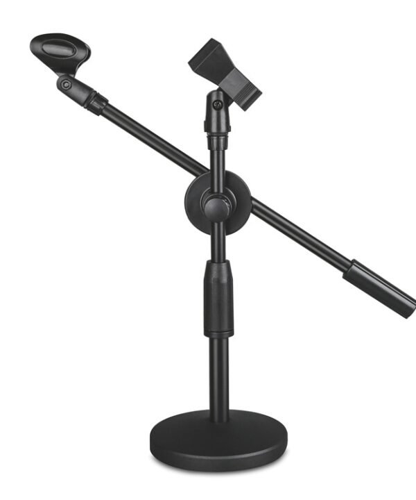 LKT-300 30-65cm Full Metal Disc Base Dual Microphone Stand,Size:, 140mm Base, 160mm Base