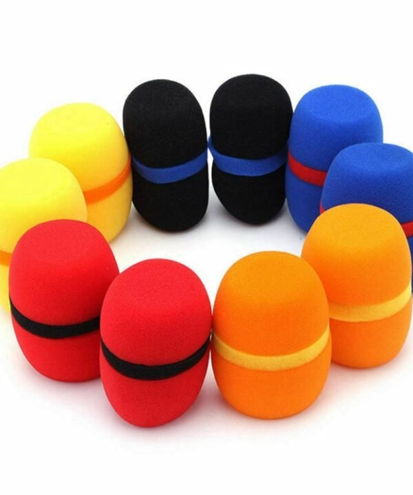 10 PCS Handheld Dust Proof Soft Sponge Microphone Cover