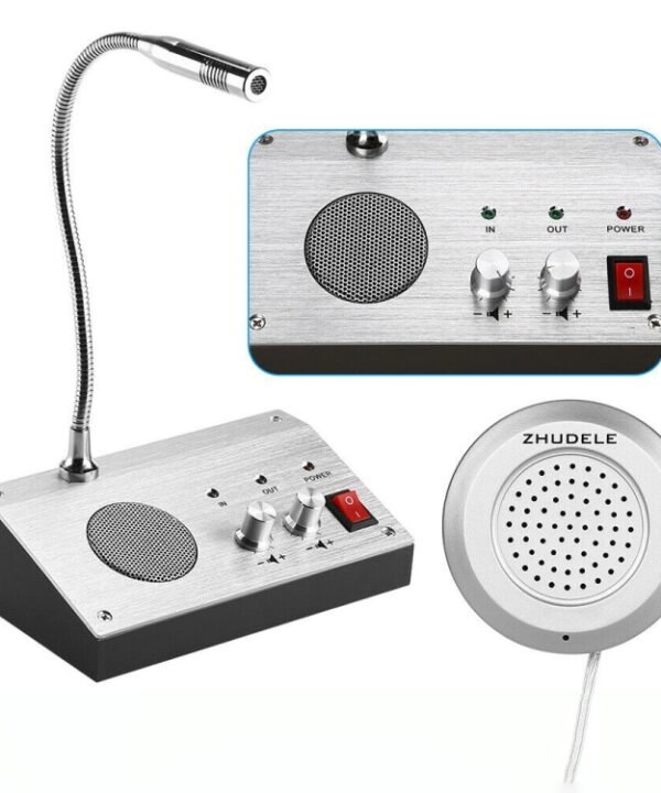 ZHUDELE ZDL-9908 Window Two-way Walkie-talkie Bank/Hospital/Station/Counter Microphone Amplifier,EU Plug, EU Plug, UK Plug, US Plug