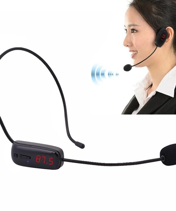 FM Microphone Wireless Headset Small Amplifier Head-Worn Microphone