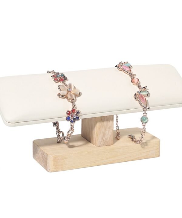 Solid Wood Single-layer T-shaped Jewelry Display Stand
