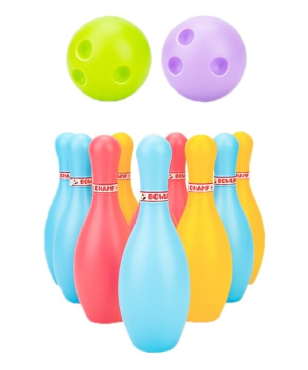 3 Sets Children Sports Recreation Plastic Bowling Toy Set, Size:, 12cm, 15cm, 18cm