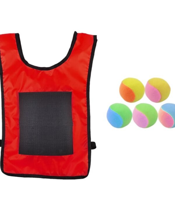 Children Dodgeball Vest For Parent-child Outdoor Games With 5 Balls, Small (Red), Small (Blue), Small (Yellow), Small (Orange), Small (Green), Large (Red), Large (Blue), Large (Yellow), Large (Orange), Large (Green), Small + 5 Tails (Red)...