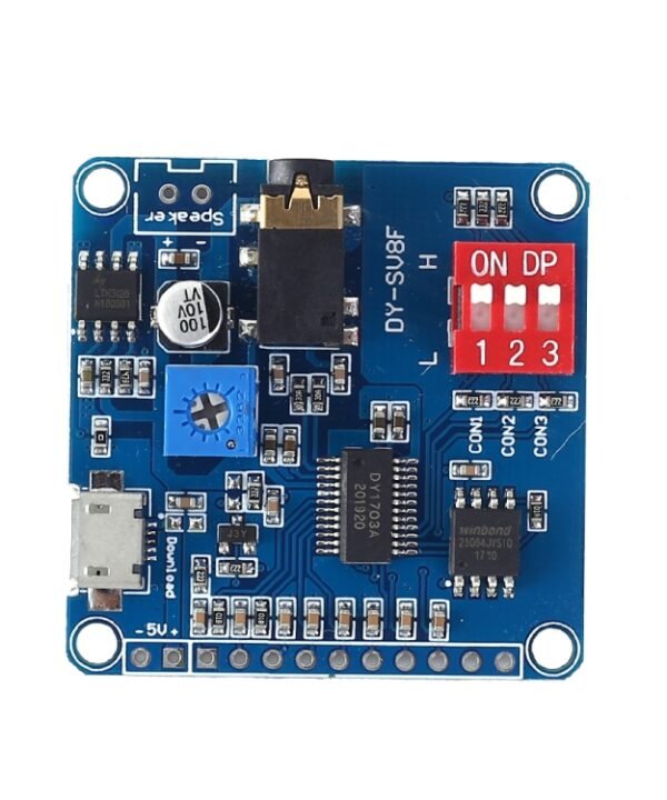 MP3 Voice Play Broadcast Module Chip Serial Port Control USB Download With 8M Storage Play Board