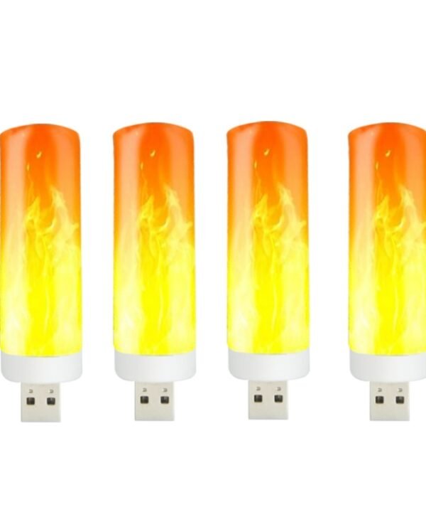 4 PCS USB Candlelight LED Imitation Flame Lamp