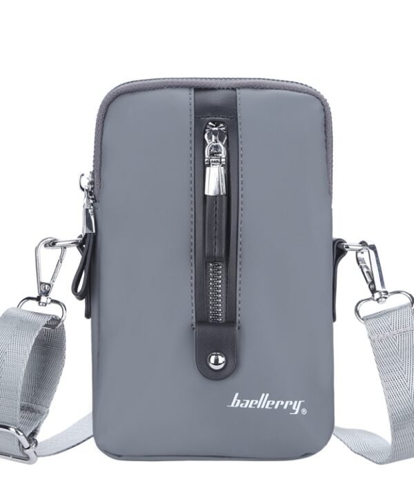 Baellerry Men Shoulder Bag Simple Casual Large Capacity Messenger Bag Business Zipper Wallet, Blue, Black, Grey