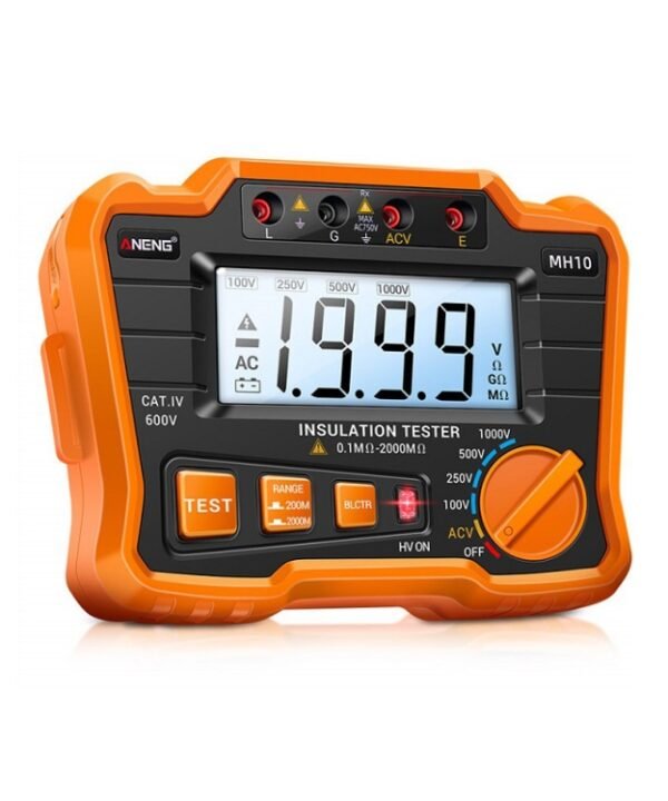 ANENG MH10 Digital High Precision Insulation Resistance Tester, Orange, Blue