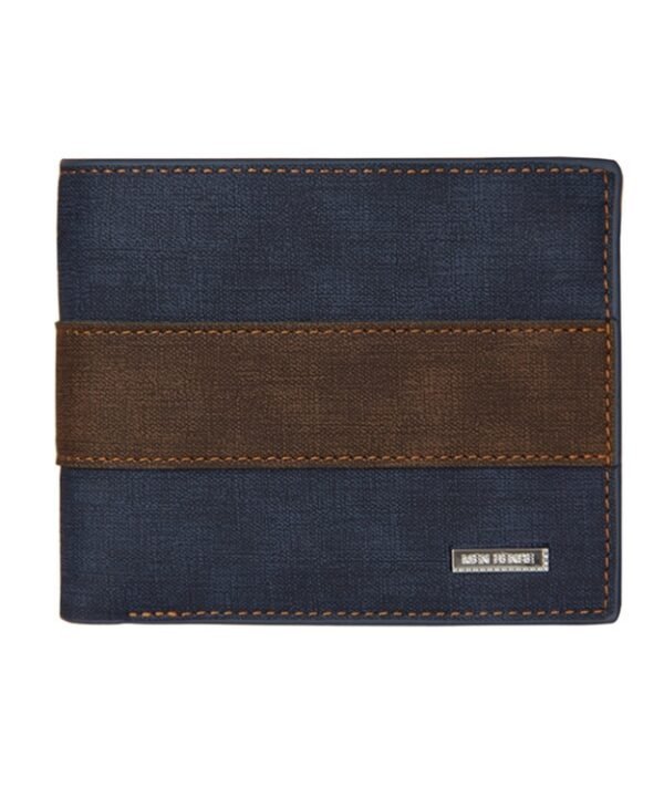 MenBense Large Capacity Short Multi-Card Matte Wallet, Blue, Black, Dark Brown, Light Brown