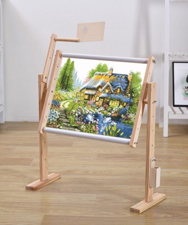 Benchtop Pine Adjustable Cross Stitch Stand, Normal Color, Baked Color