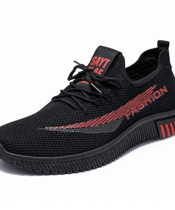 Men Spring Walking Shoes Casual Sports Breathable Flying Knit Shoes, 39, 40, 41, 42, 43, 44
