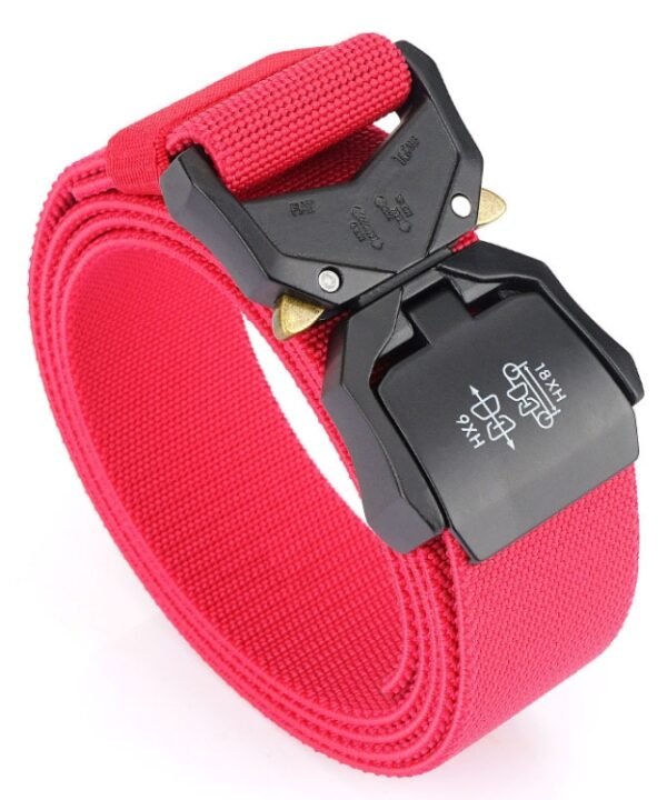 Outdoor Aluminum Alloy Lightweight Stretch Woven Belt, 125cm Red, 125cm Tabby Black, 125cm Tabby Dark Gray, 125cm Tabby Army Green, 125cm Tabby Sapphire, 125cm Tabby Dark Khaki, 125cm Light Gray, 125cm Twill Brown, 125cm Twill Army Green, 125cm Light G...