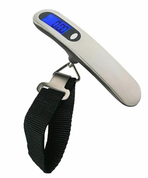 Stainless Steel Handheld Electronic Luggage Scale Portable Express Scale, Black, White