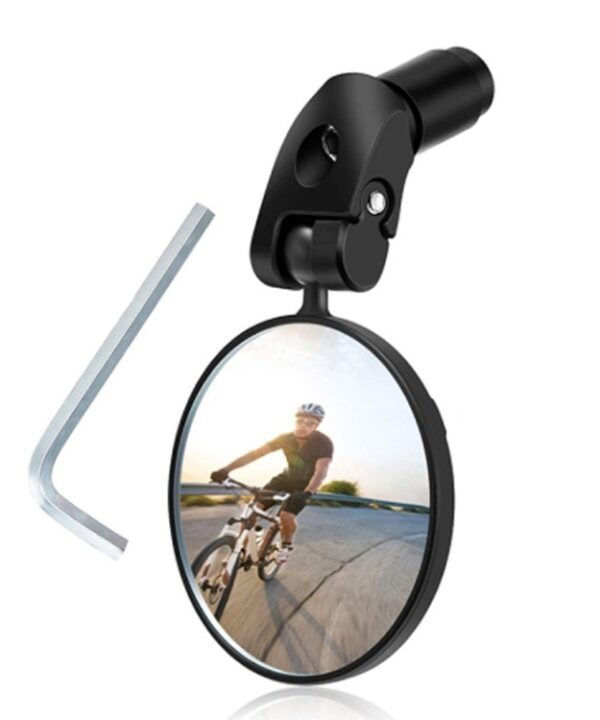 Bicycle Convex Rearview Mirror Large View 360 Degree Rotating Mirror