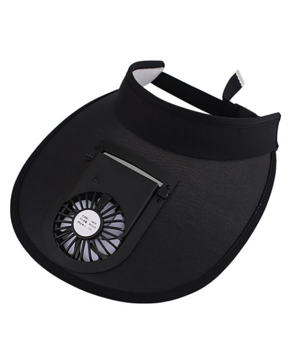 USB Rechargeable Fan Hat Summer Sunshade Large Brim Empty Top Sun Hat, Black, Sky Blue, Pink, Violet, Fluorescent Yellow, Orange Red