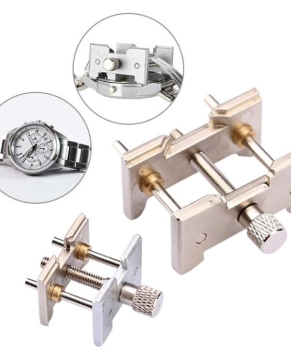 2 In 1  Watch Movement Holder Clip Base Metal Multi Function Vise Clamp, Random Color Delivery, 2 In 1 Watch Movement Holder