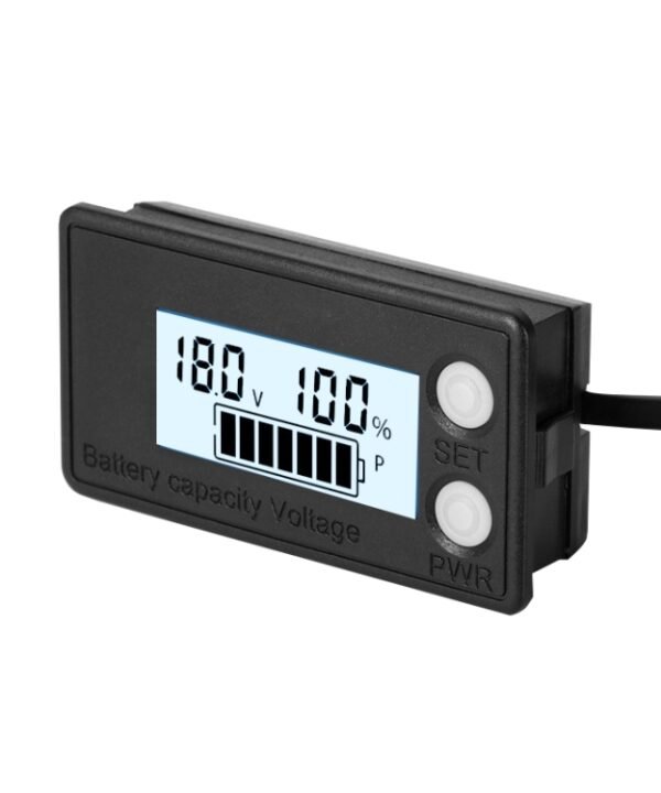 Waterproof LCD Two-wire Lead-acid Lithium Battery Digital Display Voltage Meter, 8-100V (White), 8-100V (Blue), 8-72V (White), 8-72V (Blue)
