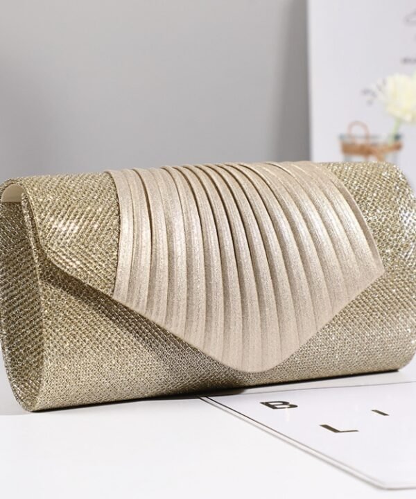 Simple Square Pleated Ladies Dinner Party Bag Bridesmaid Bridal Wedding Banquet Bag, Wedding Banquet Bag