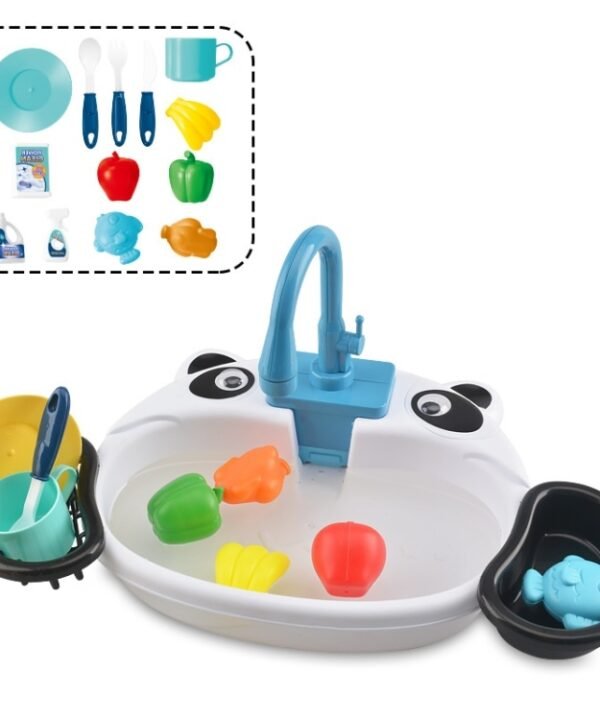 Children Kitchen Toys Electric Circulating Water Dishwasher, Panda, Yellow Duck, Yellow, Blue, Pink, Green, Giraffe, Dinosaur