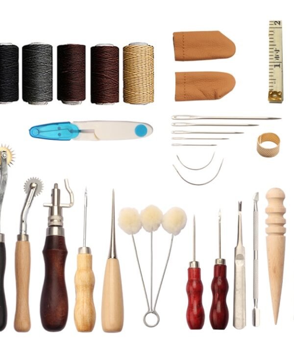 Handmade Leather DIY Tool Set Sewing Craft Tool Set, 29 In 1, 48 In 1