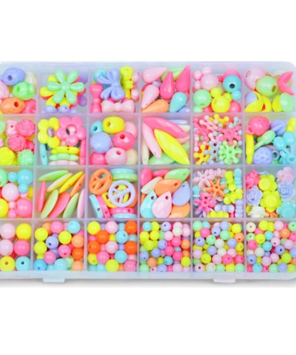 24 Grid Acrylic Beaded Kids DIY Necklace Bracelet Toys