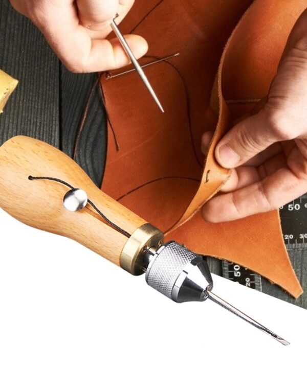 Handmade DIY Leather Stitching Tool Leather Carving Tool Device, Sewing Device