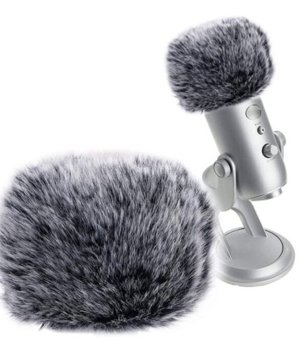 Plush Microphone Cover Windscreen Sleeve Compatible For Blue Yeti Condenser Microphone