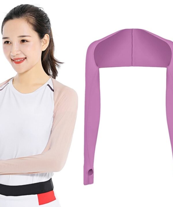 Golf Sunscreen Shawl Sleeves Outdoor Sports Cycling Ice Silk One Word Raglan Sleeves, Purple, Black, White, Grey, Pink, Sky Blue, Sapphire, Light Purple, Skin Color, Beige, Green, Mint Green, Deep Gray, Deep Purple