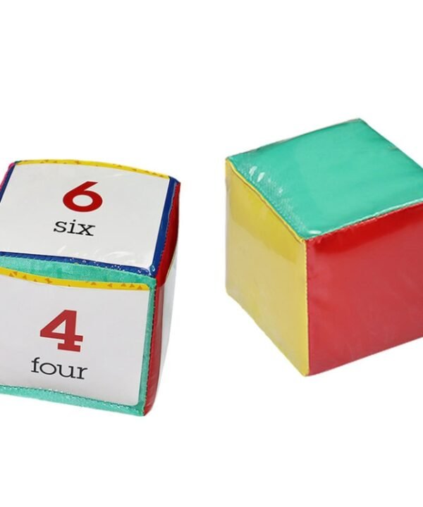 2 PCS / Set Insert Card Dice Learning Toys With Transparent Pocket
