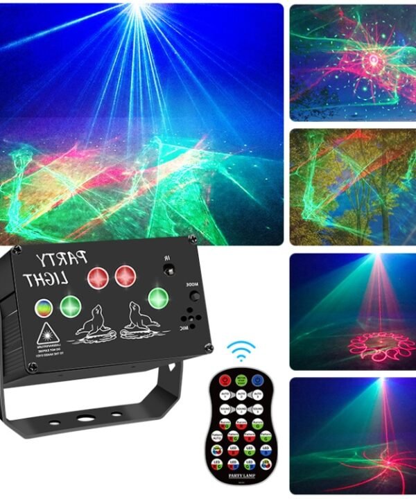 T10 Voice-Controlled Mini Stage Laser Light Atmosphere Light With Remote Control