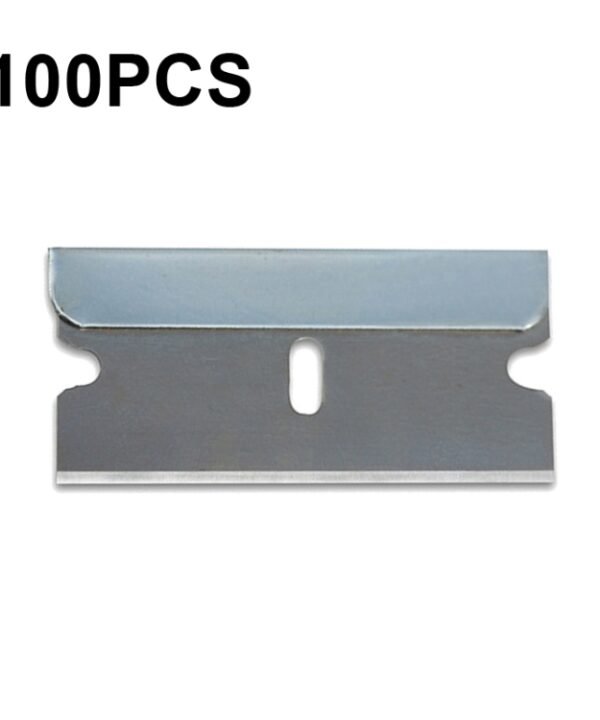 100 PCS A25 Car Film Mobile Phone Screen Auxiliary Tool Single Sided Stainless Steel Blade
