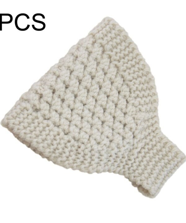 2 PCS Knitted Headband Warm Ear Protection Widened Head Cover Hair Accessories, Creamy-white, Dark Gray, Light Grey, Black, Red, Pink, Khaki, Cream Color