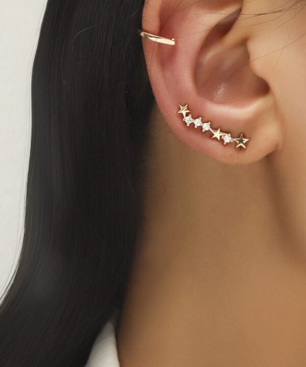 Simple Small Drilling Lug Clip Geometric Zircon Earrings, DZ-523, DZ-522, DZ-521, DZ-520, DZ-519, DZ-518, DZ-517, DZ-516, DZ-515, DZ-514, DZ-513, DZ-512, DZ-510, DZ-509