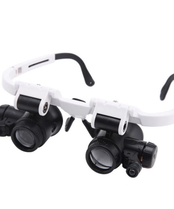 9892H-1  8x / 15x / 23x  2LED Head-mounted Magnifier Watch Repair Glasses Type Magnifier