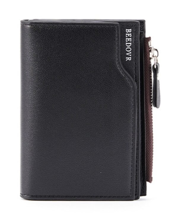 BEEDOVR 9902 Men Short Wallet Multi-card Zipper ID Bag, BEEDOVR 9902 Black, BEEDOVR 9902 Brown