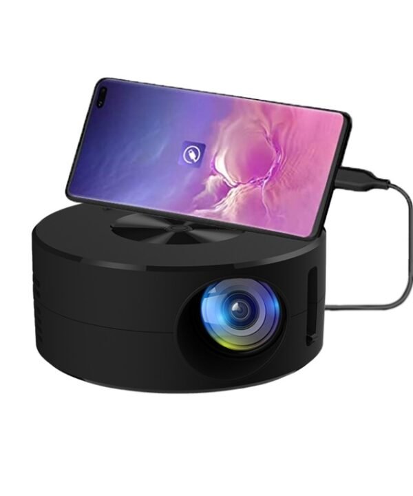 YT200 320 X 180P LED HD Mini Projector USB Powered Support Wired Connection Phone Screen, Black, White