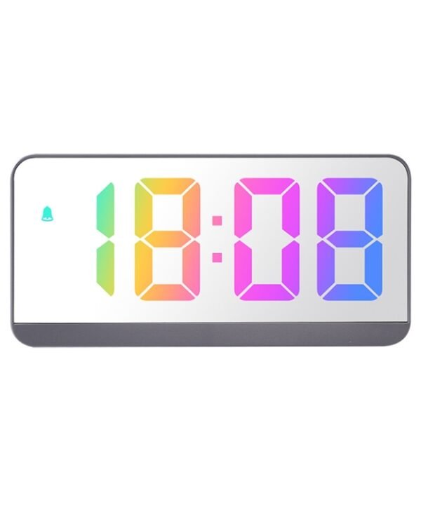 Colorful Fonts LED Electronic Alarm Clock Large Screen Clock